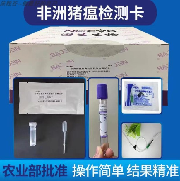 更高精度的——非洲豬瘟病毒抗原檢測試紙（動物疫病檢測），快速檢測出豬場潛在的威脅