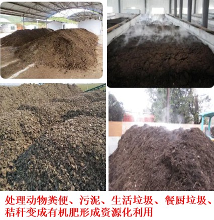 處理動物糞便、污泥、生活垃圾、餐廚垃圾、秸稈變成有機肥形成資源化利用.jpg